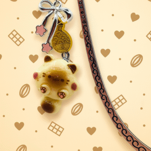 cat with fish bookmark