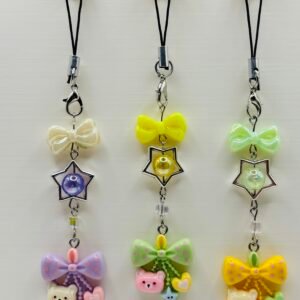 ribbon bound bear charm