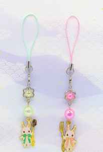 bunny with spoon or fork charm