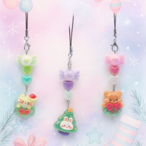 christmas themed phone charm